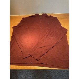 Polo Ralph Lauren Mens Maroon Luxury Jersey Quarter-Zip Pullover XXL